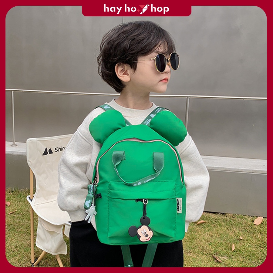 Balo cho bé mẫu giáo unisex hình thú chuột hoạt hình đáng yêu phong cách Hàn Quốc cho bé từ 1 tuổi đến 5 tuổi