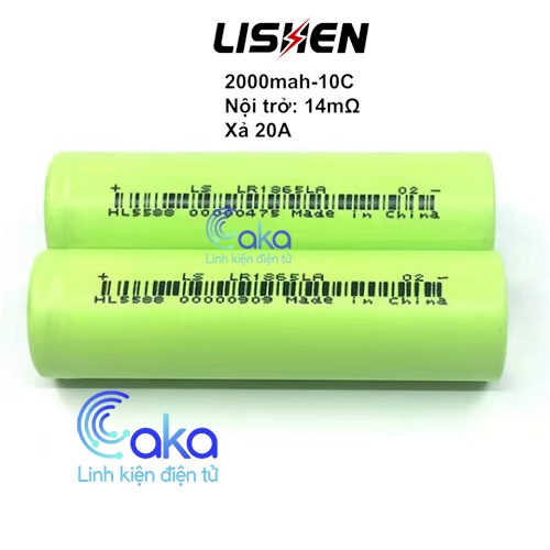 Cell pin 18650 Lishen 2000mah 10C Dòng Xả Cao 20A chính hãng