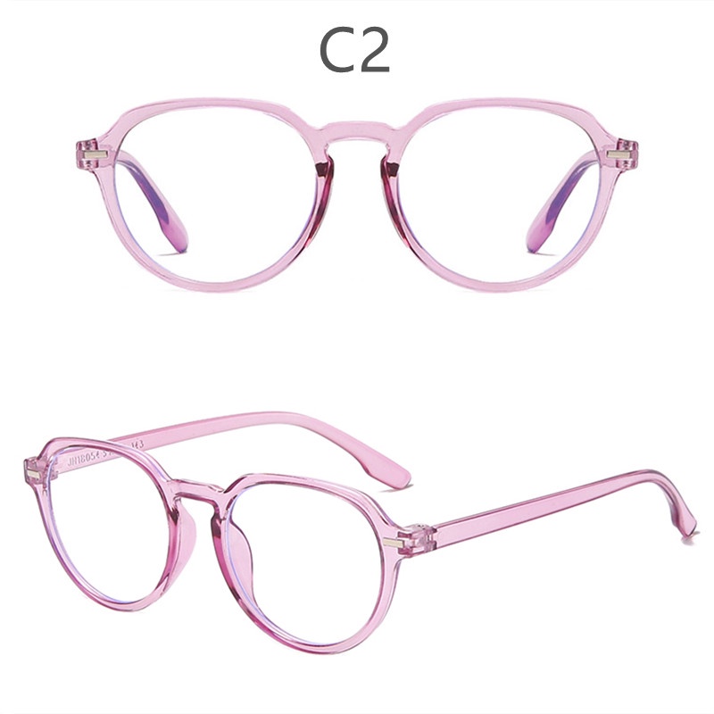 Mắt kính gọng tròn lớn chống ánh sáng xanh phong cách retro cổ điển cho nữ