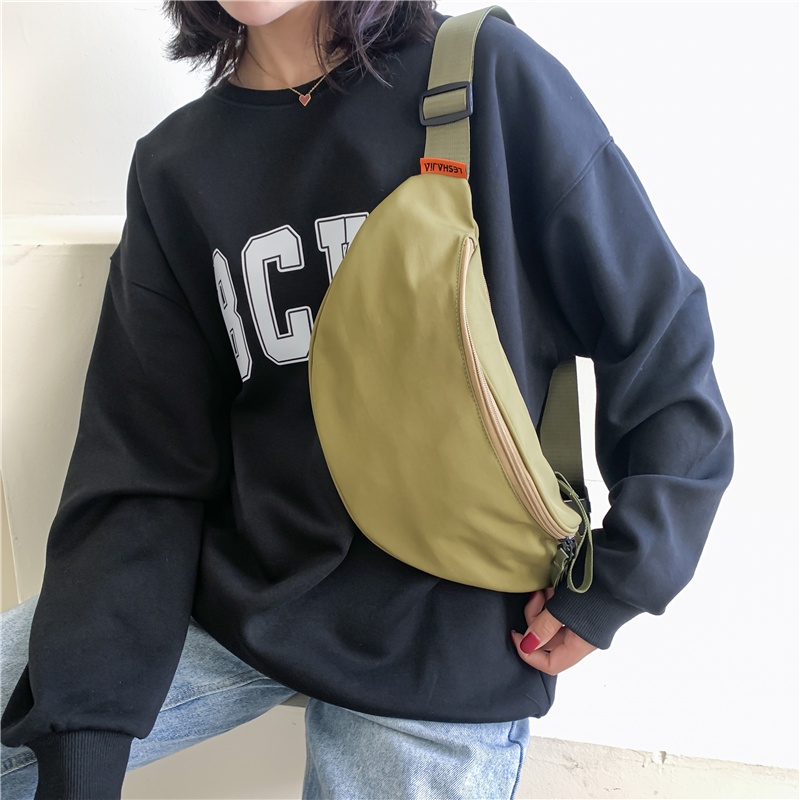 Túi Bao Tử Cỡ Lớn Bằng Nylon Thiết Kế Đơn Giản Thời Trang Hàn Quốc Cho Nữ