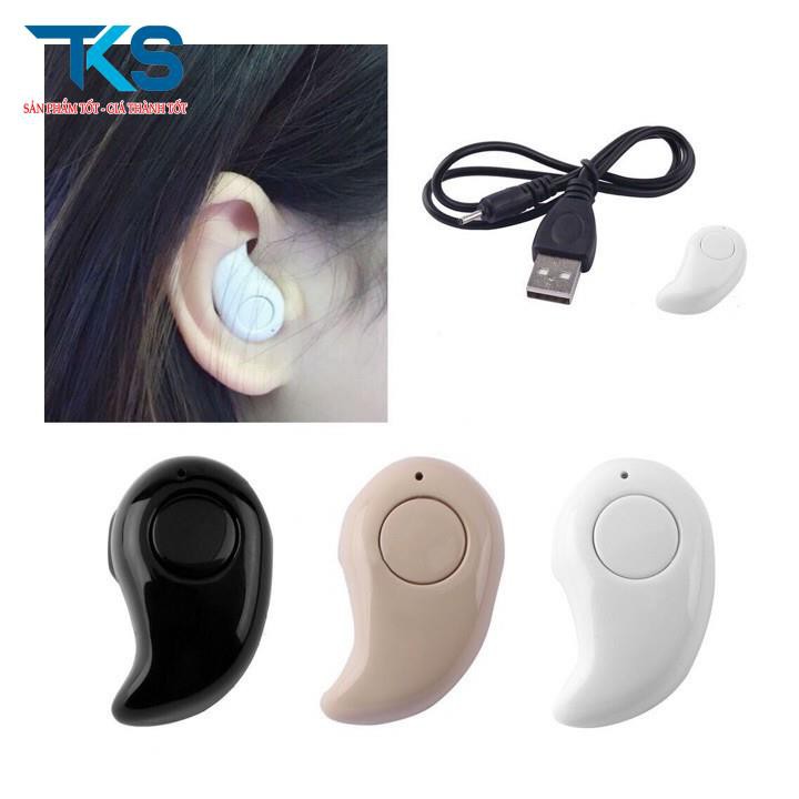 Tai nghe bluetooth S530 mini hình giot nước nhét tai có míc đàm thoại 2 chiều