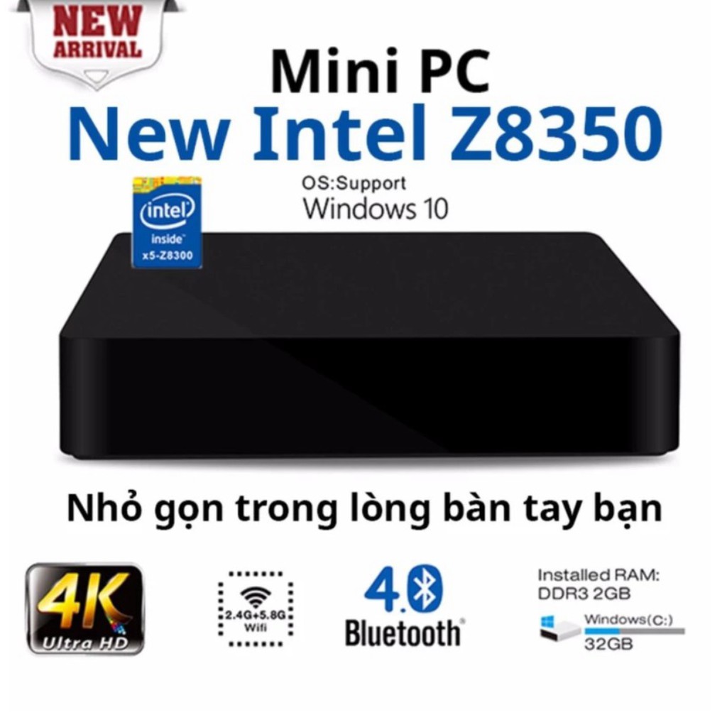 Máy tính để bàn mini Intel Z8350 Ram 2G 