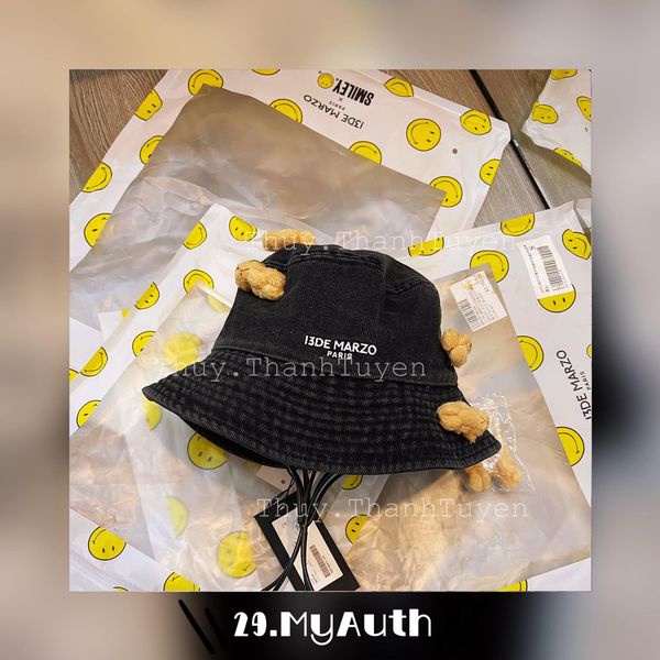 Nón bucket 13DE  MINI BEAR DEMIN