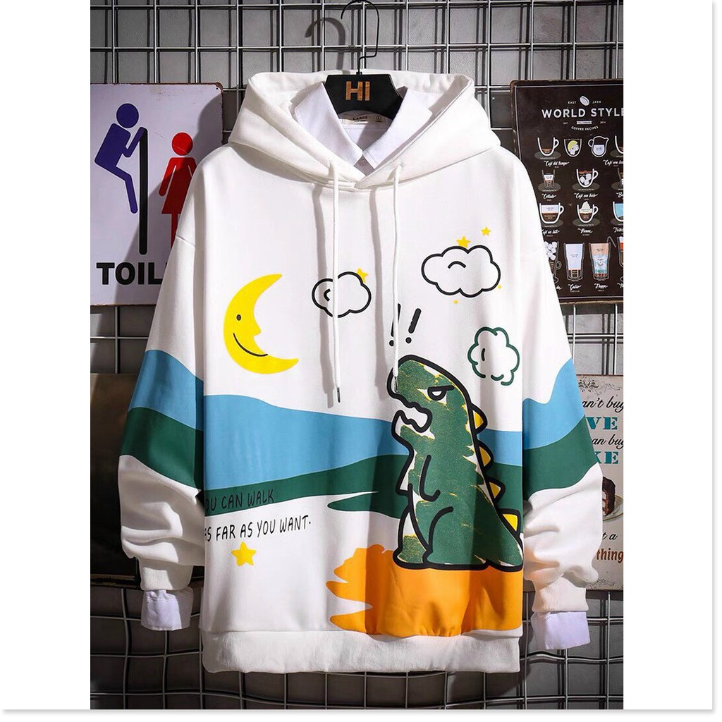 ÁO HODDIES KHỦNG LONG CÓ MŨ CỰC CHẤT HOẠ TIẾT ĐẸP 2021 KOKO MI STORE