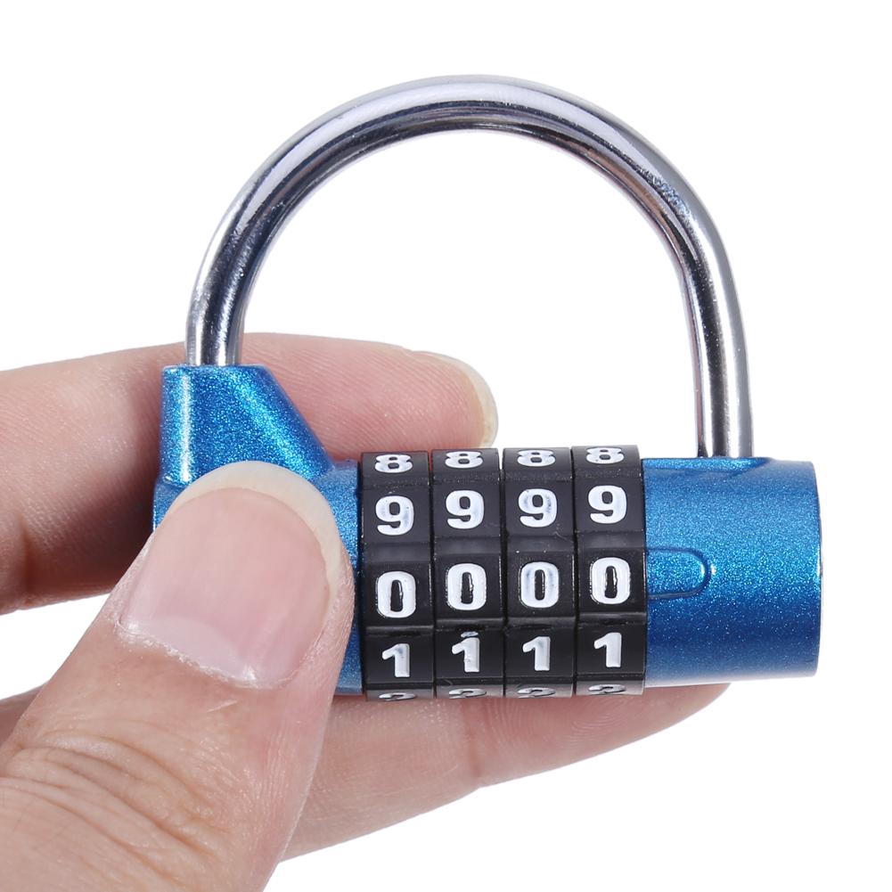 4 Digit Password Safety Lock Wide Shackle Combination Padlock New