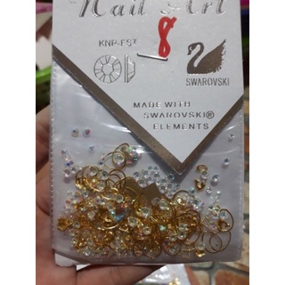 Túi đá kim loại mix hình mix đá đa dạng các màu sắc Giúp trag trí móng nail