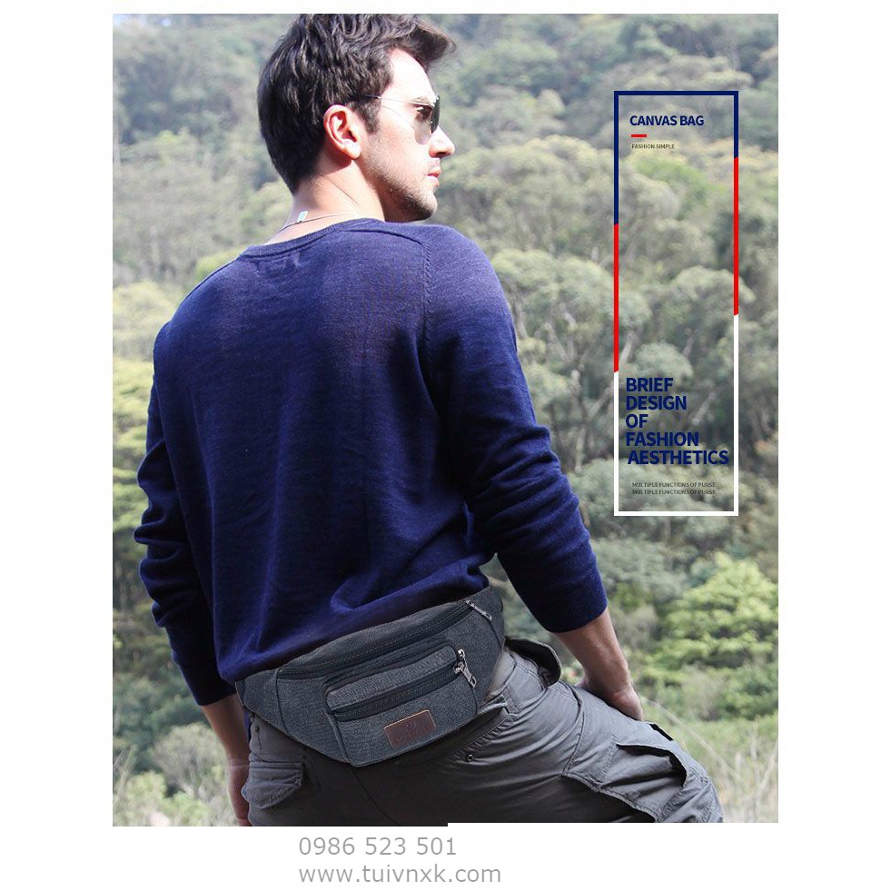 Túi đeo bụng vải bố | BigBuy360 - bigbuy360.vn