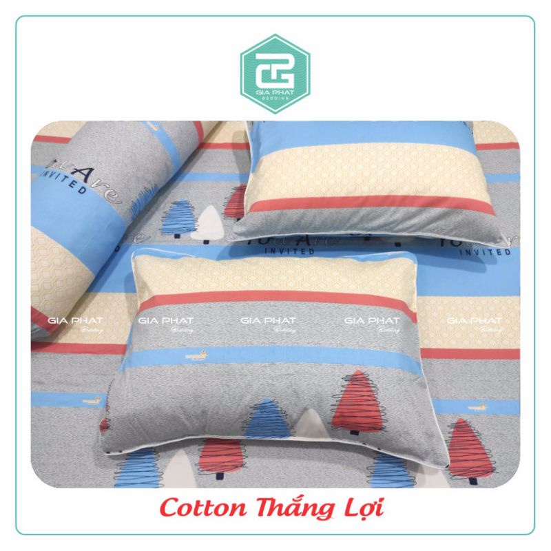 Vỏ gối/ Áo gối cotton Thắng Lợi hàng chuẩn có in logo | BigBuy360 - bigbuy360.vn