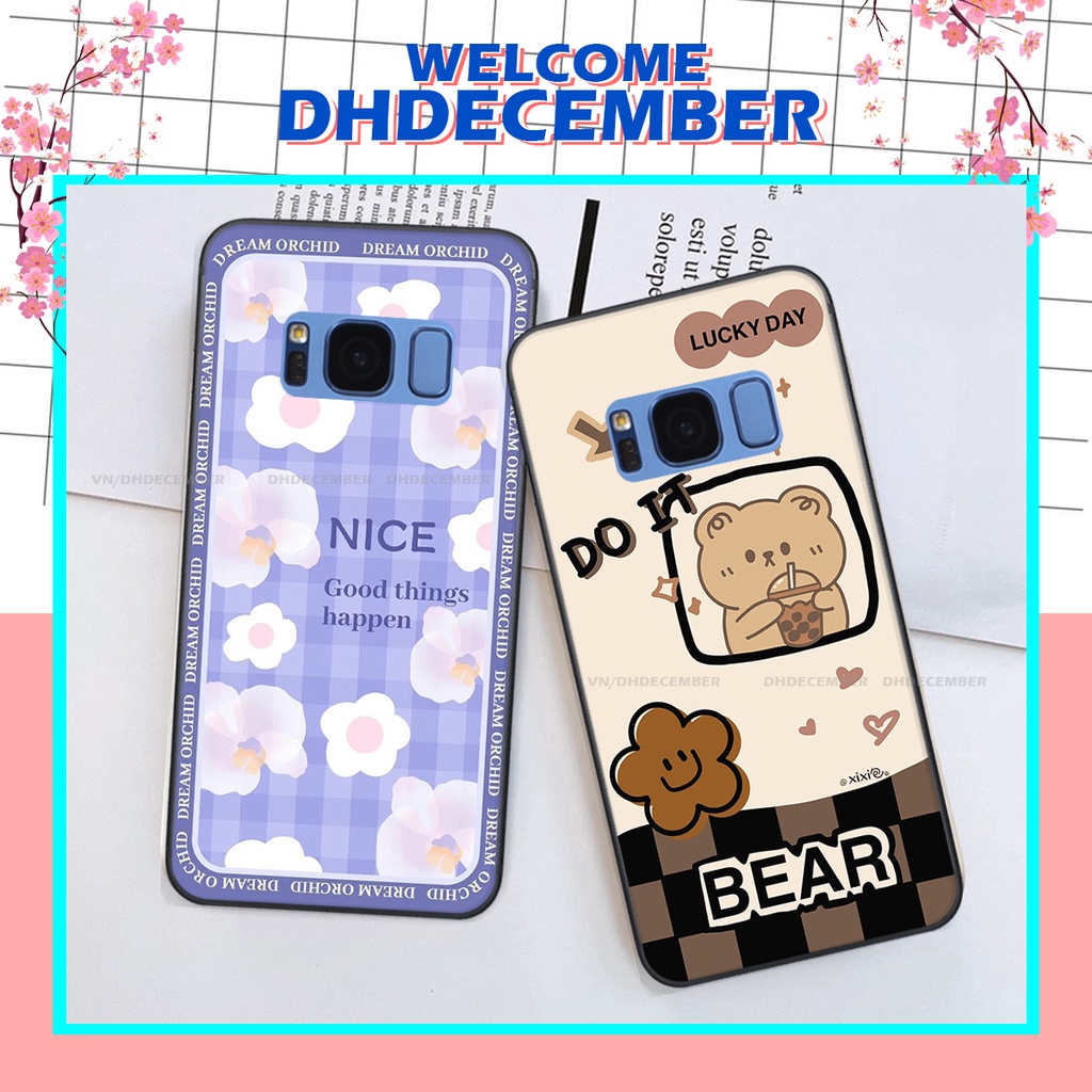 Ốp lưng Samsung Galaxy S8 / S8 PLUS in hình gấu K@ws, gấu nâu, dor@emon RẺ- ĐẸP- BỀN