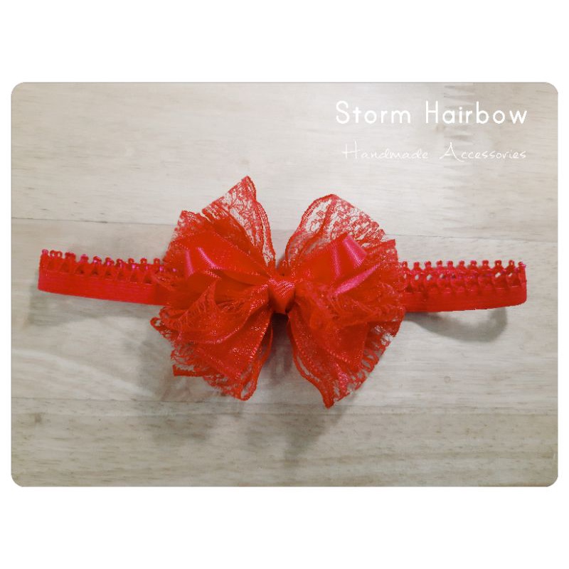 Băng đô handmade đỏ màu cờ