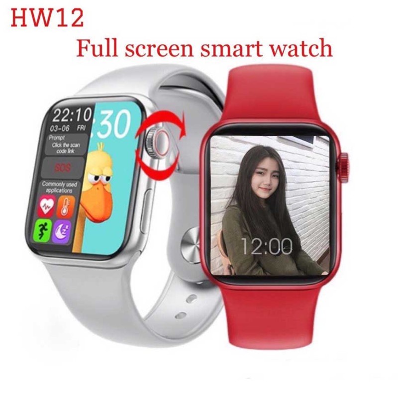 Đồng Hồ Thông Minh HW12 - Smart watch 6 Màn 40mm - Màn Hình Tràn Viền Kháng Nước- Có Núm Xoay - BẢO HÀNH ĐỔI MỚI