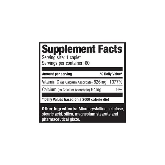 Vitamin C Plus Calcium Ultimate Nutrition bổ sung khoáng chất, tăng sức đề kháng và hệ miễn dịch cho cơ thể (Lọ 60 viên)