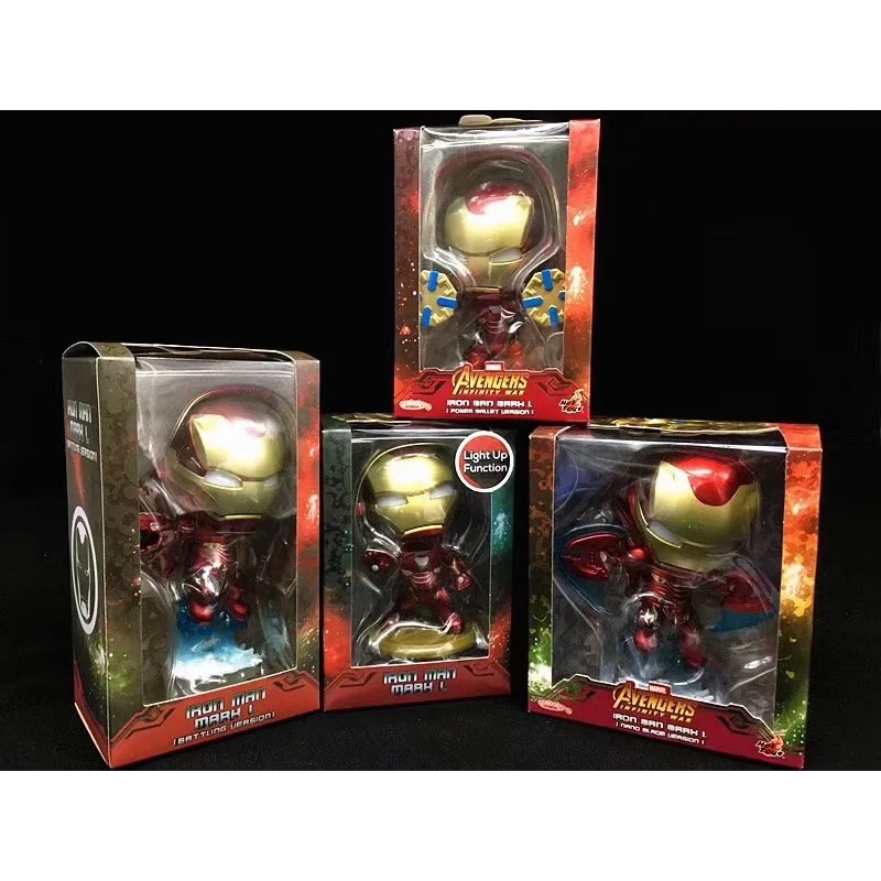 Set 3 Mô Hình Nhân Vật Iron Man Mk50 Phát Sáng Trong Đêm