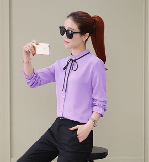 Áo sơ mi nữ tay nhún (M, L)