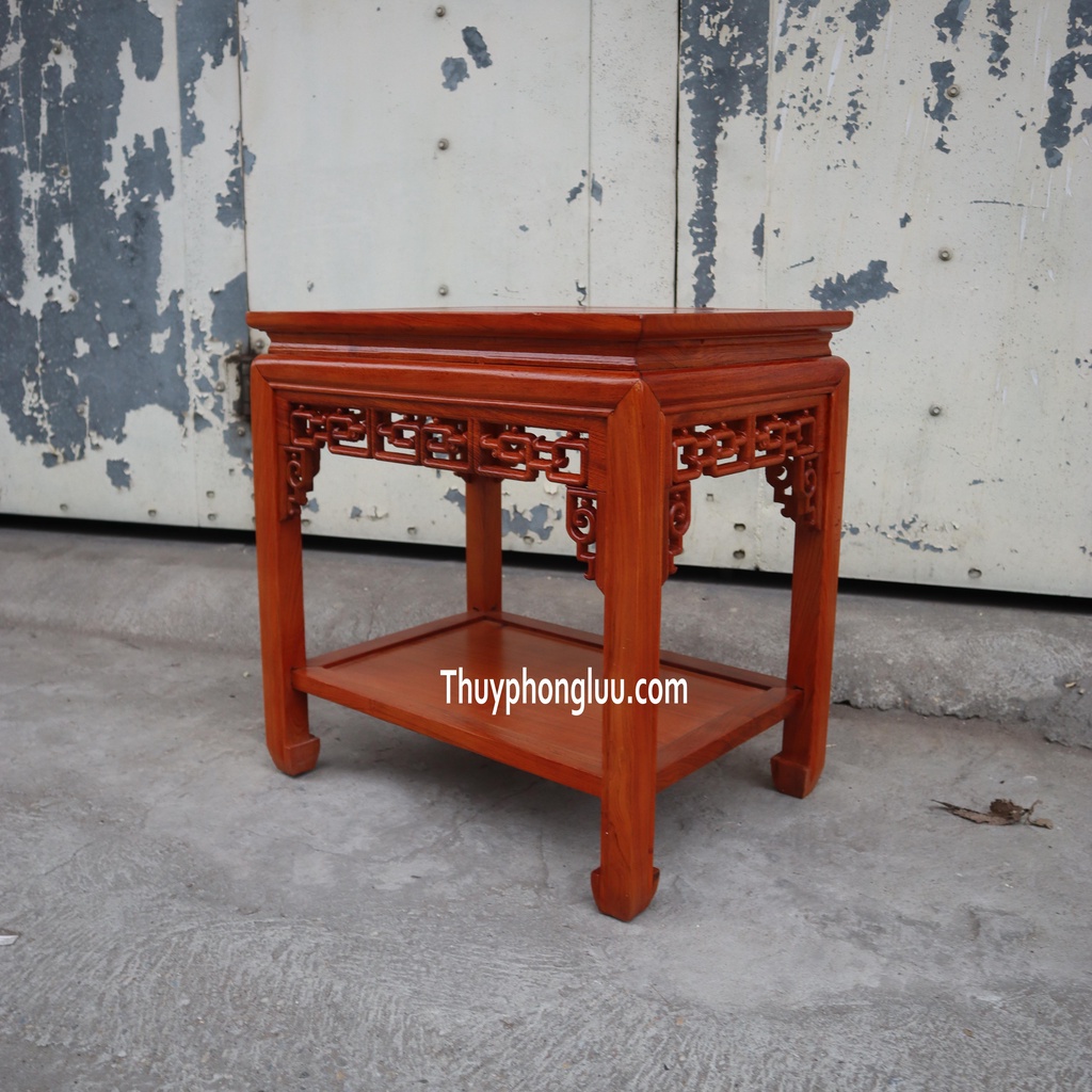 Đôn Chiện Chữ Nhật Kê Phòng Khách Gỗ Hương Mặt 30x40 Cao 50,60,70,80
