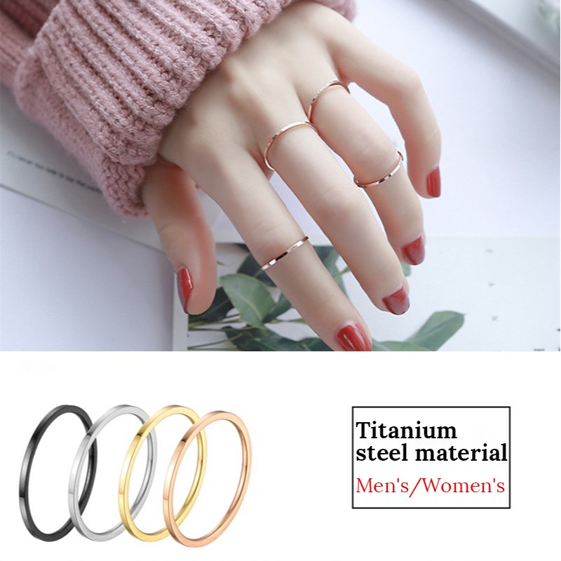 Nhẫn Thép Titanium Mạ Vàng 18k B631