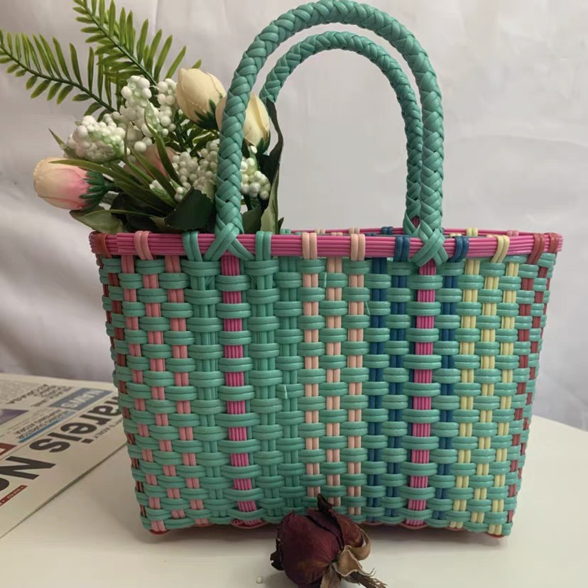 Túi Cói Đan Lát Chất Liệu PVC Bền Bỉ