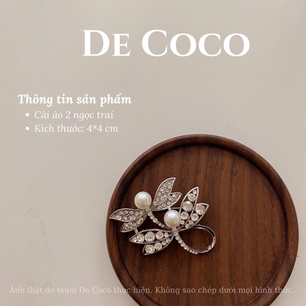 Ghim cài áo cao cấp, phụ kiện thời trang cài áo basic đính đá Charmy decoco.accessories