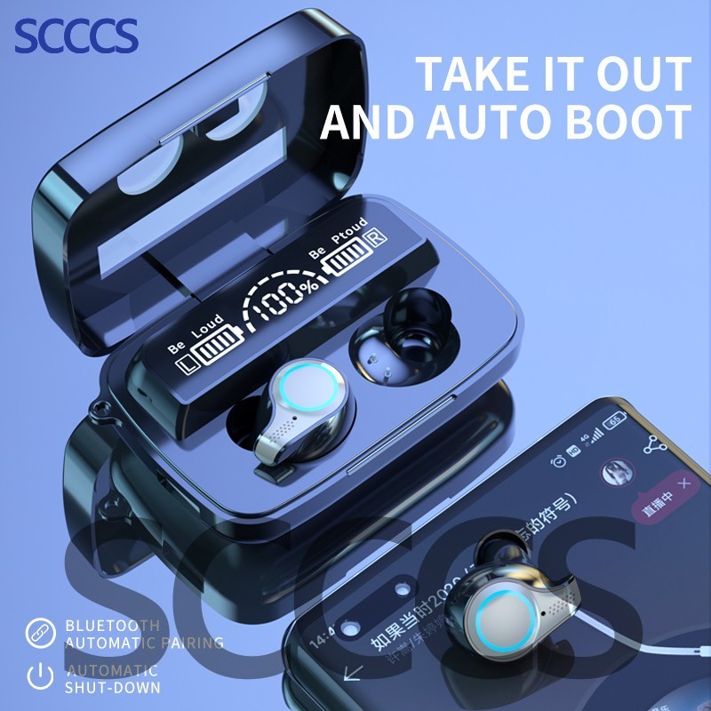 Tai Nghe Bluetooth 5.1 Âm Thanh Hifi Có Hiển Thị Kỹ Thuật Số