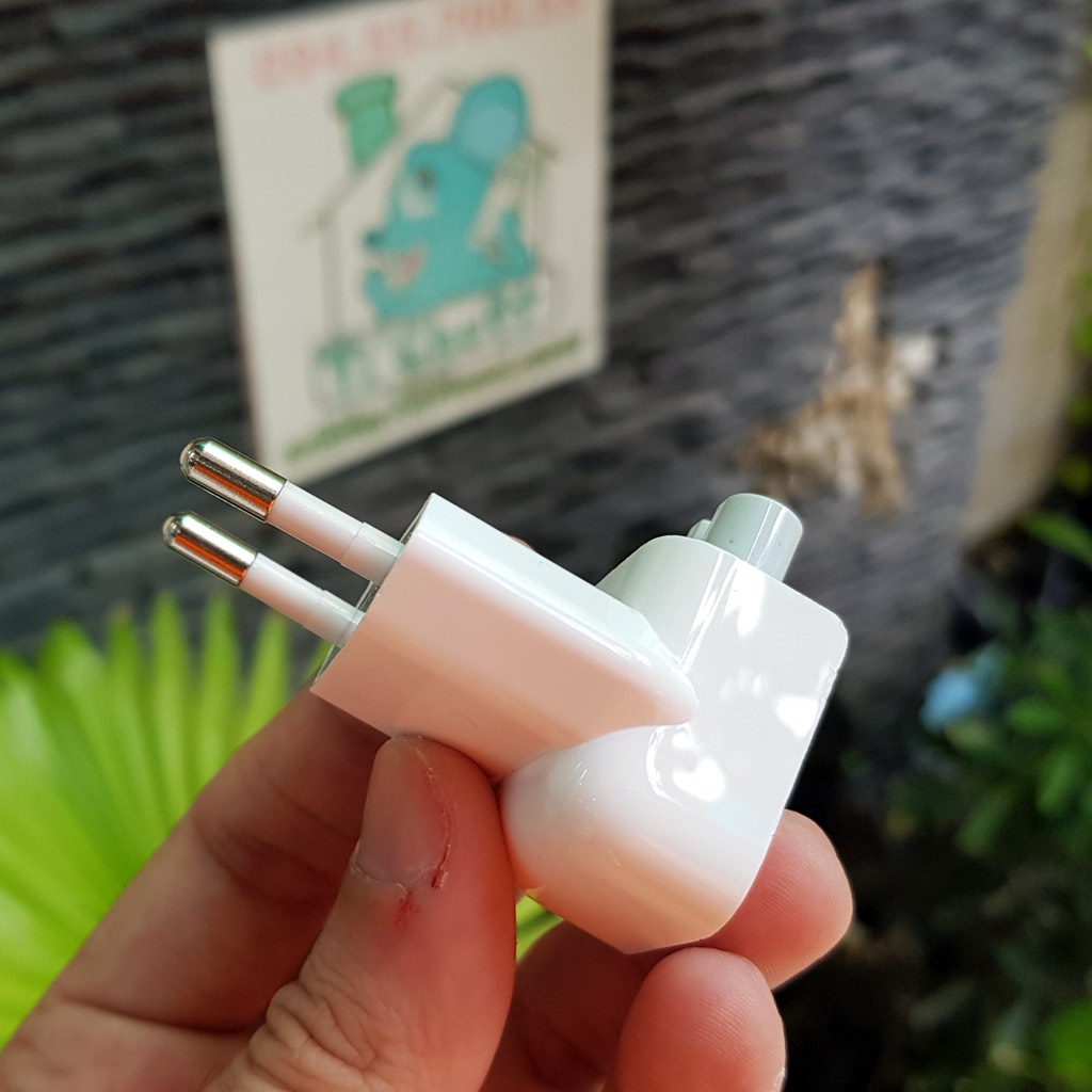 [ZIN Chân Tròn] Đầu cắm chuyển 2 chấu cho sạc Macbook-iPad