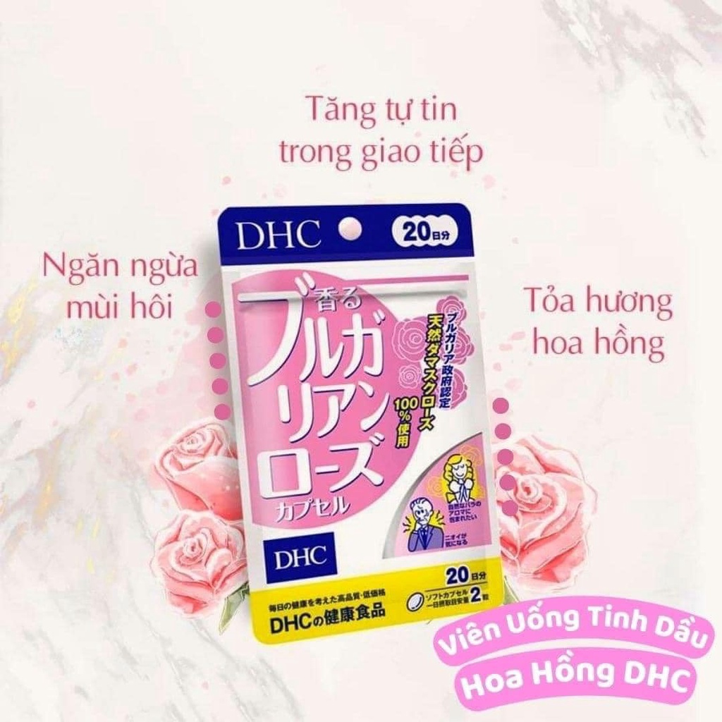 Viên uống hoa hồng làm thơm cơ thể DHC Bulgarian Rose Nhật Bản