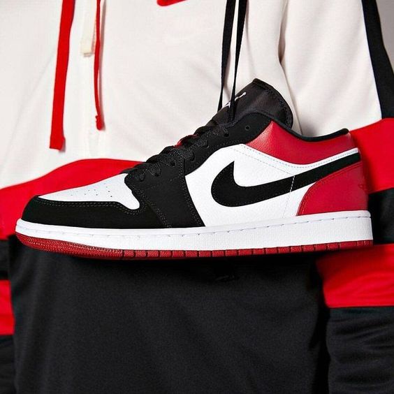 Giày Jordan đỏ cổ thấp, Giày thể thao JD1 low red black phối đồ nam nữ
