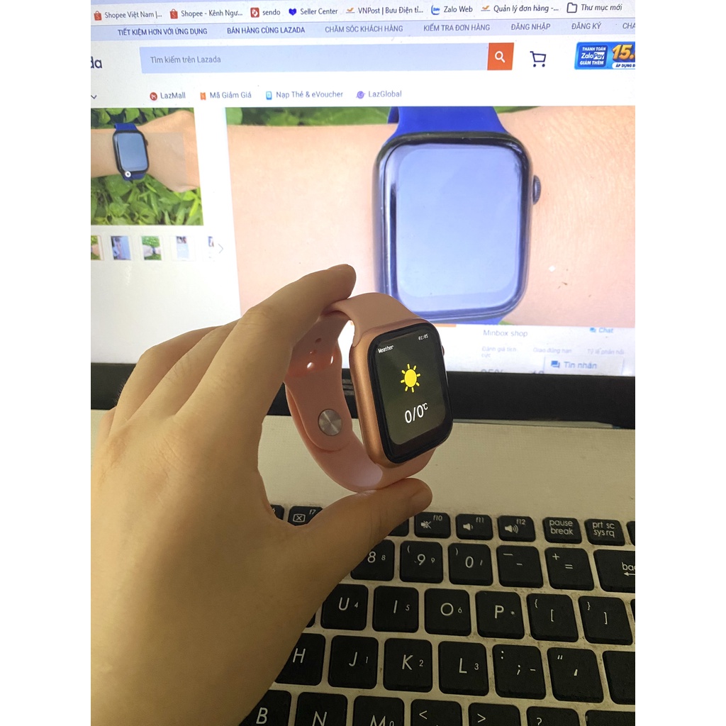 Đồng hồ thông minh màu hồng đầy đủ các chức năng !