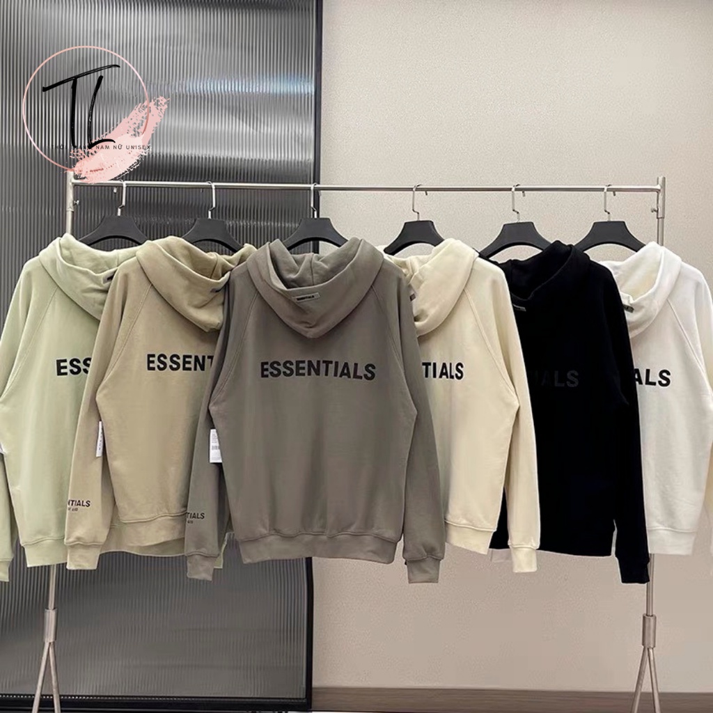 Áo Hoodie ESSENTIALS có mũ kéo khóa, áo nỉ dáng rộng unisex thời trang nam nữ cực sành điệu, phong cách thẻ thao KNK05 | BigBuy360 - bigbuy360.vn