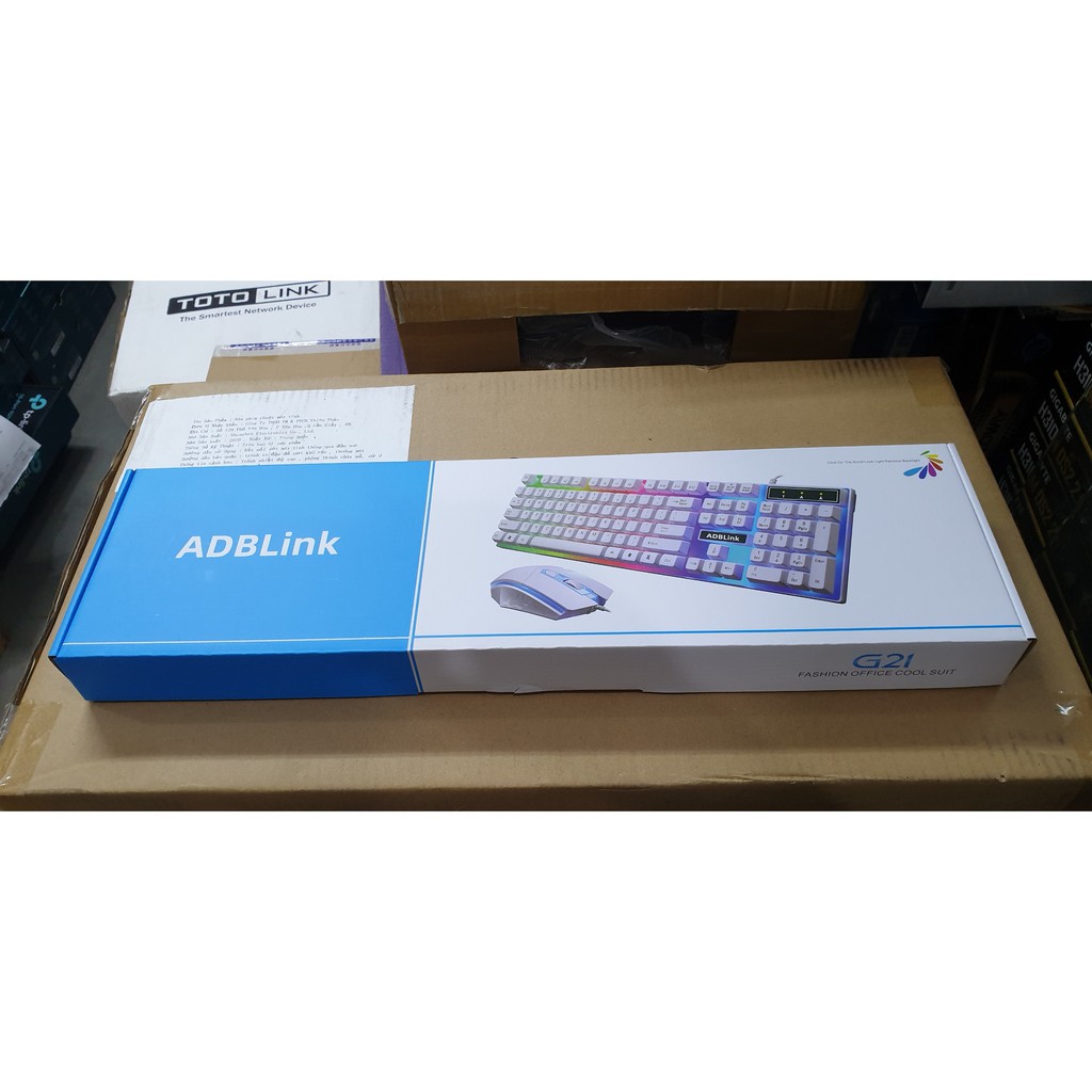 Bộ Bàn Phím kèm Chuột G21 ADBLink Có LED Giả Cơ , Chơi Game ( Màu Trắng ) | BigBuy360 - bigbuy360.vn