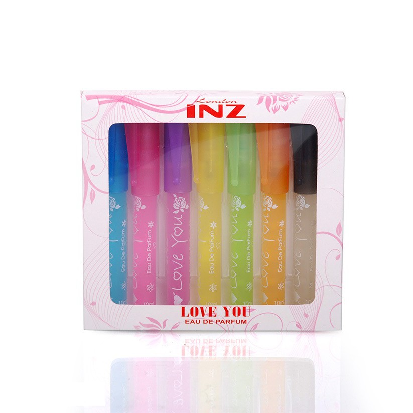 Combo 7 chai nước hoa hình cây viết INZ Love you 10ml/chai