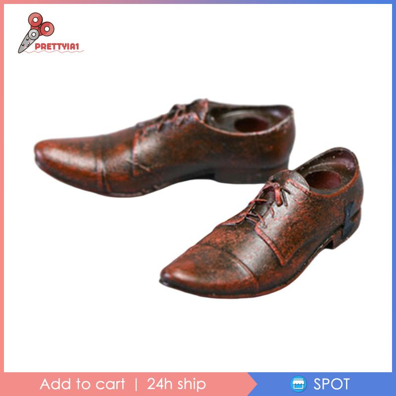 1 đôi giày da cho búp bê nam tỉ lệ 1/12