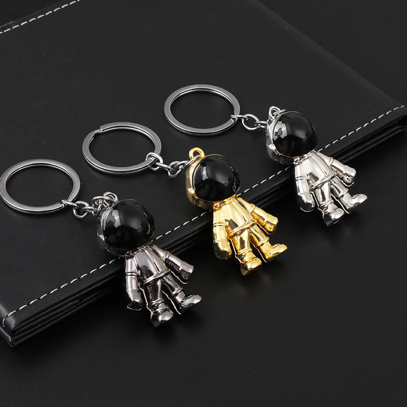 3D Space Astronaut Robot Key Chain/ Creative Trinket Key Rings/ Metal Pendant Key chain /Bag Car Key holder Gift
