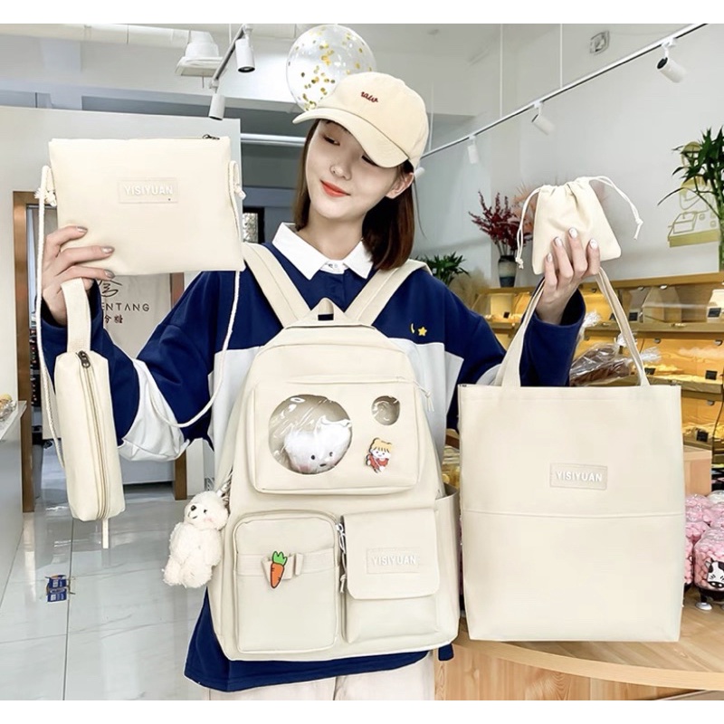 SET BALO 4 MÓN - PHỐI MICA TRÒN - DAIMEIBAG VỪA A4