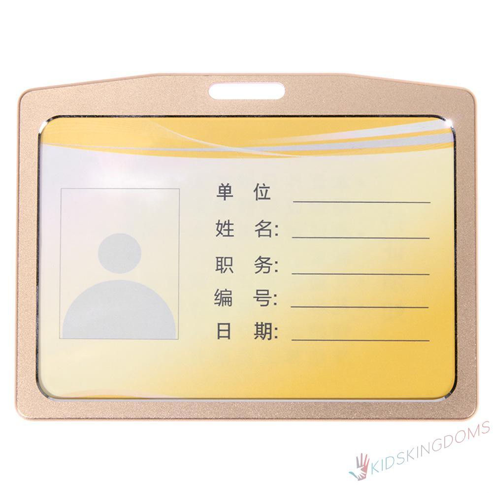 【Big Sale】Aluminum Alloy Business Work Card ID Badge Holder Name Tag Card Holders