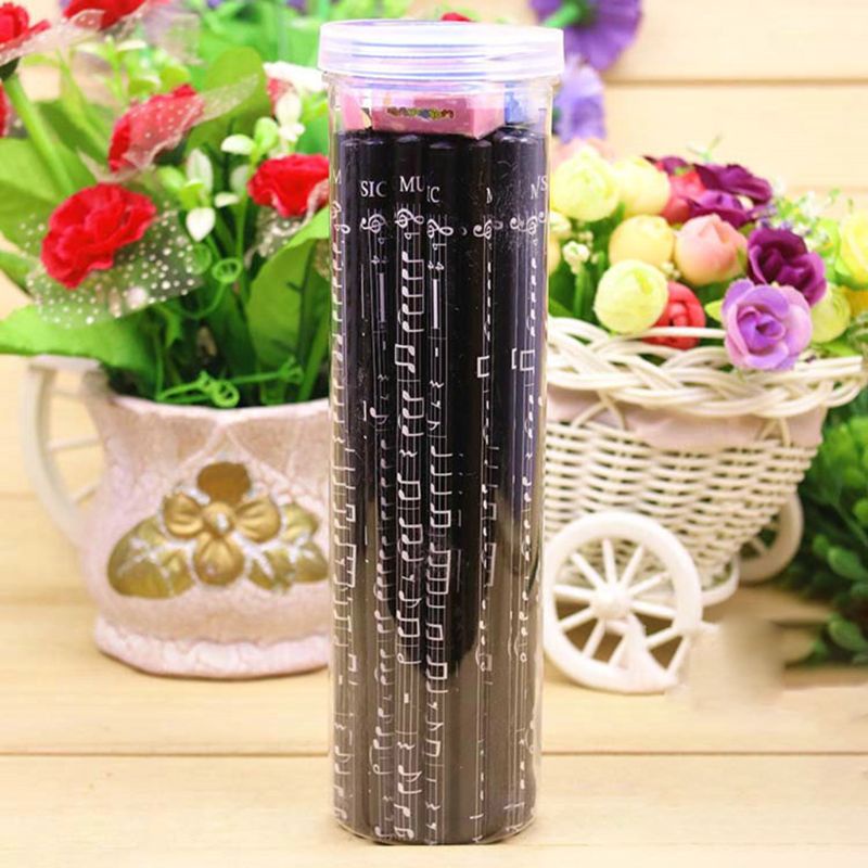 Set 36 Bút Chì 2B Hình Nốt Nhạc Xinh Xắn