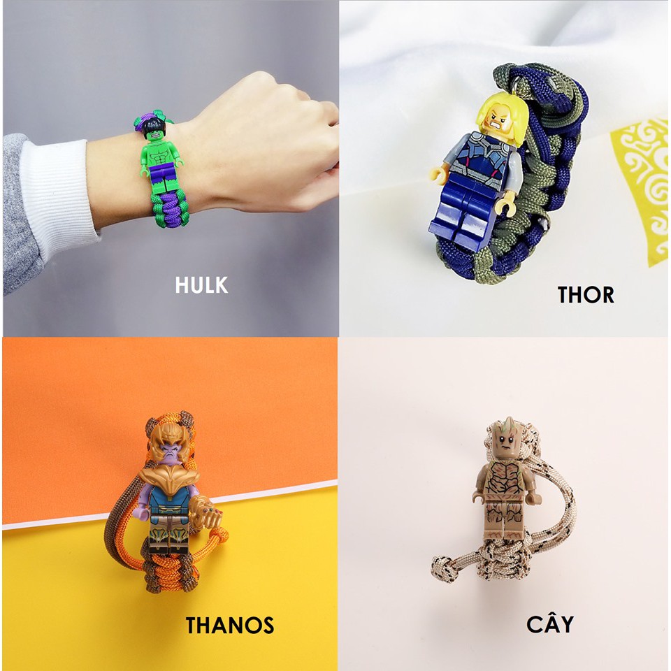 (23 Mẫu) Vòng Tay PARACORD LEGO Ulzzang Dây Dù