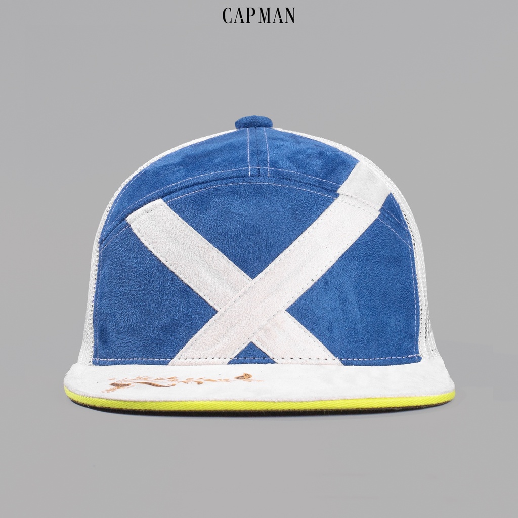Mũ snapback chính hãng CAPMAN, phong cách hiphop vải da lộn thêu chữ X CM37