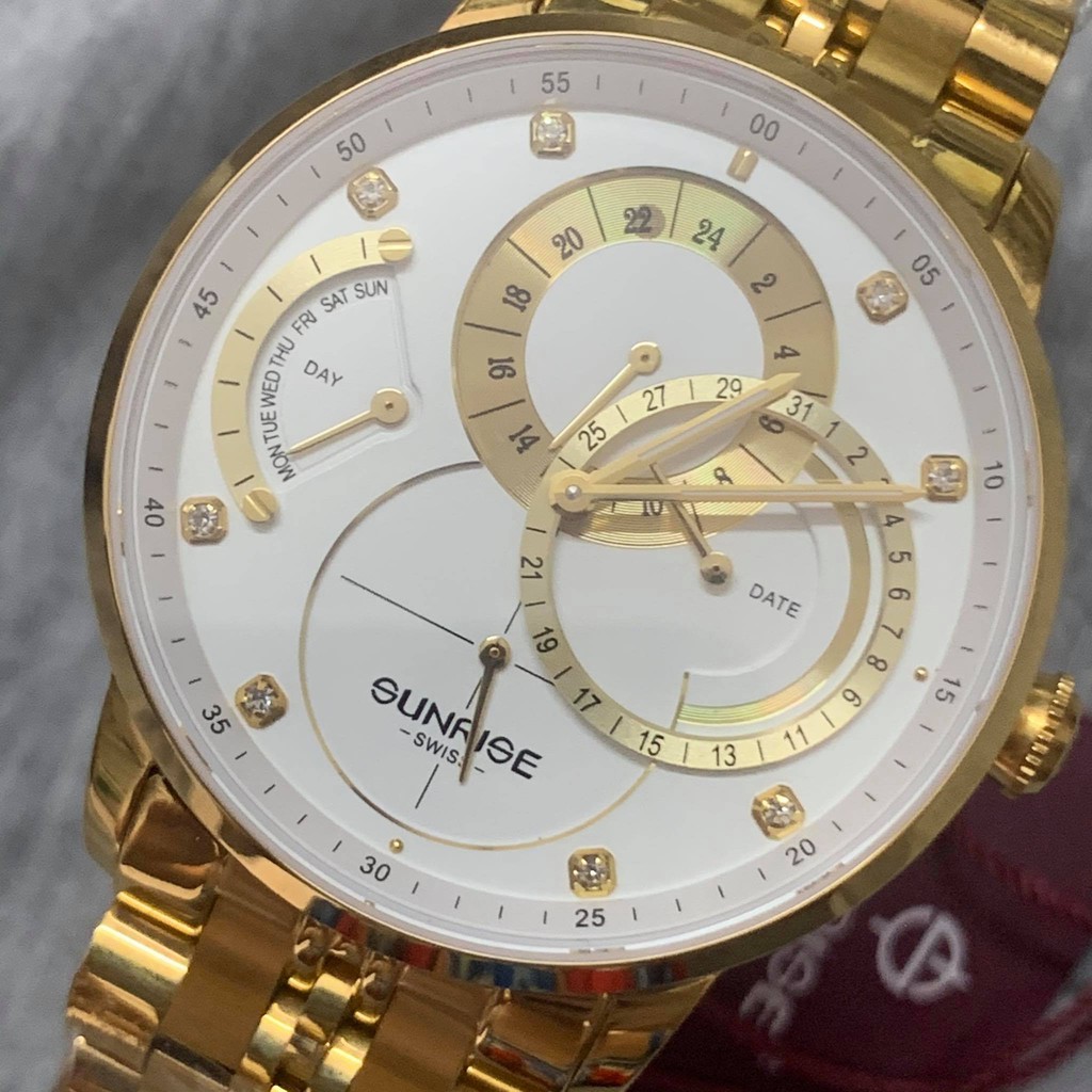 Đồng hồ Sunrise Nam chính hãng Nhật Bản M1146SA.G.V - kính saphire chống trầy - bảo