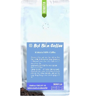 Cà phê hạt rang nguyên chất robusta 500g - coffeebotbien