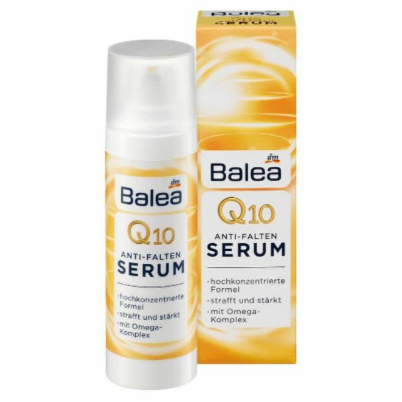 Serum Balea Q10- Ngừa lão hóa,căng bóng, mịn da, mờ nếp nhăn của Đức