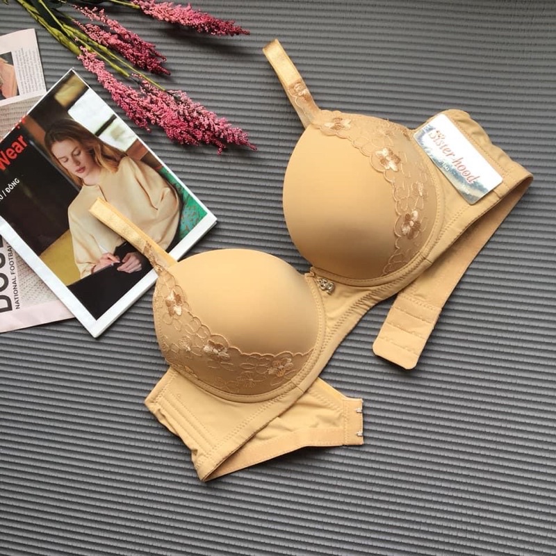 Áo lót quả lớn không mút, áo ngực big size có gọng Thái Lan thêu hoa dây Sisterhood 1043