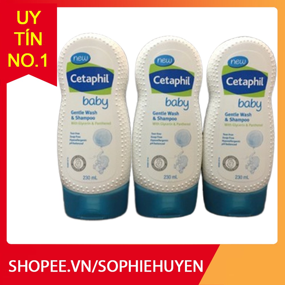 Sữa Tắm Kiêm Dầu Gội Trẻ Em Cetaphil 230ml chip chemist