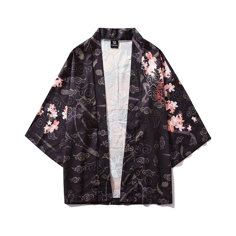 Mới Áo Choàng Kimono In Hình Rồng Phong Cách Truyền Thống Trung Quốc Cho Nam