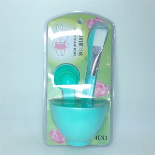 combo bát chộn + thìa tim+ que+ cọ mặt nạ đắp mặt