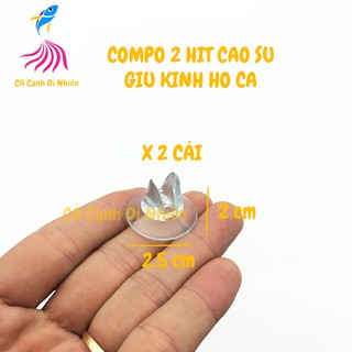 Bộ 2 chân hít CAO SU giữ kính ngăn hồ cá (hít kính 5MM)