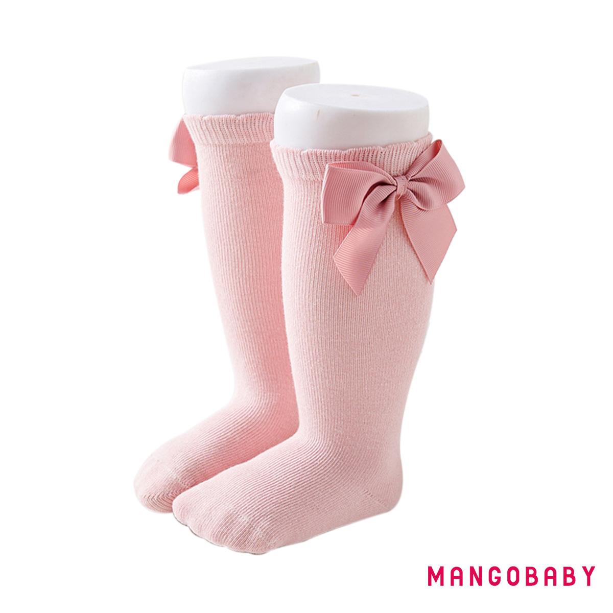 Vớ Cotton Dài Màu Trơn Thoáng Khí Dễ Thương Cho Bé Gái 0-7 Tuổi