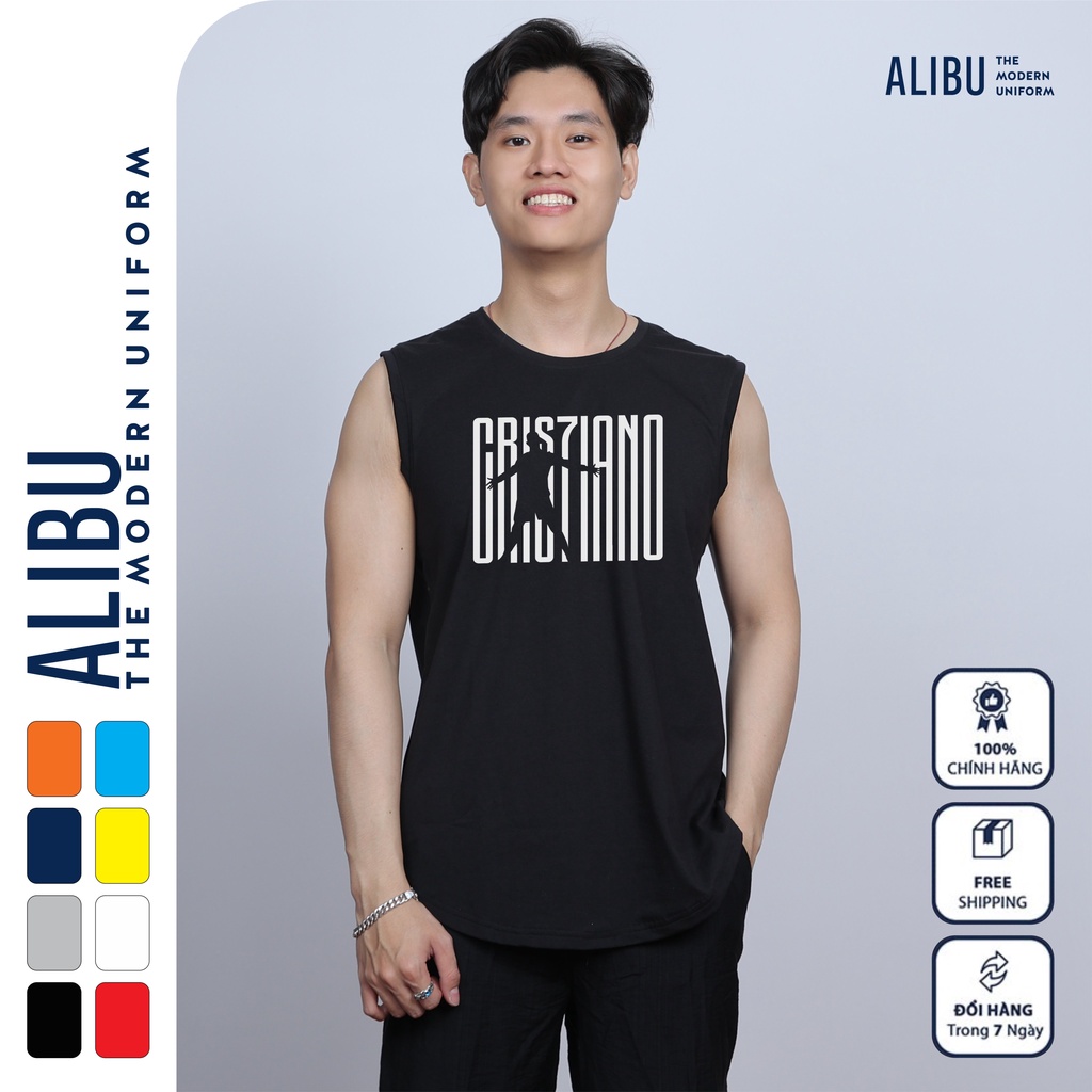 Áo ba lỗ tập gym  thể thao in theo yêu cầu thủ tanktop 3 lỗ cotton đủ size - ALIBU