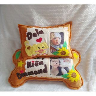 Bộ gối nằm và ôm handmade cho bé