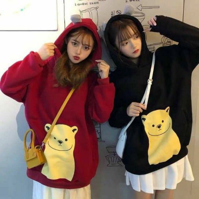 Áo hoodie chữ phối 2 màu FREESIZE | BigBuy360 - bigbuy360.vn