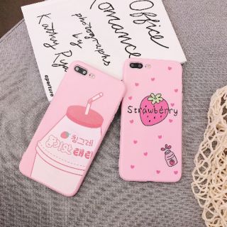 Ốp lưng yakult, dâu tây màu hồng xinh xắn